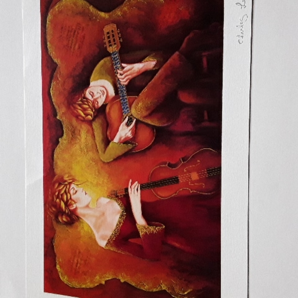 Charles Lee "Guitar Serenade" Seriolithograph